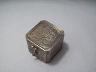Antique 800 Silver Trinket Box Ornate Floral Vanity Repousse Vtg Not Sterling