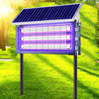 Solar Bug Zapper Outdoor Mosquito Zapper 4500v Waterproof Rechargeable Fly Zappe