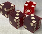 Vintage Fremont Las Vegas Casino Dice Set Of 4 Red Translucent Craps Dice