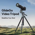 Professional Camera Tripod With Dual 360   Fluid Head  Quick Release Plate