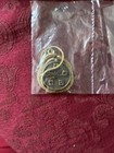 Amazing Kreskin Mentalist Symbols Signature Brass Medallion Charm Vintage 1970   s