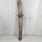 Vintage Style Ornate Zodiac Japanese Tanto Dagger - Antique Brass Damascus Blade