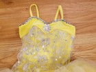Curtain Call Girls Ballet Tutu Tulle Dress Costume Child Yellow Silver M 