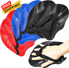 3 Pairs Swim Paddles For Lap Swimming  Hand With Red  Blue  Black 