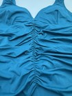 Contours By Coco Reef Sz 14 38d Teal Shirred Front Waist Bathing Suit Msrp  138