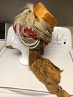 Antique Freemasonry Shrine Turban   Ornate Stitching Costume Horse Hair