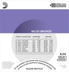 3 Sets D addario Ej13 80 20 Bronze Acoustic Guitar Strings Custom Light  Ej13-3d
