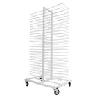 25lbs 4 Casters White Art Drying Rack For Doors shelves paint Shops 50 Shelves