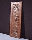 Antique French Solid Oak Wood Highly Carved Panel Salvage