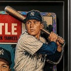 8x10 Wallart Mickey Mantle New York Yankees 3d Holographic Card Print Framed 