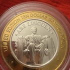  10 Las Vegas Plaza Casino Gaming Token   6oz  999 Pure Silver - Abe Lincoln