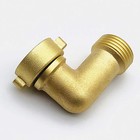 2 Pack Brass Garden Hose Elbow Connector  90 Degree Solid Hose Extender Hose