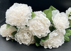 Artificial Flowers Combo Silk Mix Fake Flowers With Stems Lot Of 23 White   Pink
