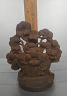 Vintage Cast Iron Flower Basket Doorstop Bookend