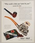 1941 Print Ad Half   Half Lucky Strike Tobacco Silver Meerschaum Gladiator Pipe