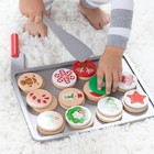 Melissa   Doug Slice And Bake Wooden Christmas Cookie Play Food Set