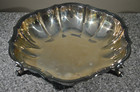 Vtg International Silver Plate Footed Dish Bowl Chippendale 6335 10  Scalloped