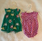 Baby Girl Newborn Outfits - Short Sleeve Bodysuits 3 Pc Outfit rompers -lot Of 9