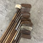 10 Vintage Antique Gold Clubs Wooden Shafts