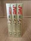 Lot Of 3 Jvc T-120 Sx Gold Vhs Blank Tapes - New Sealed Vhs Cassettes
