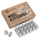  - 20 Chrome Mag Style Lug Nuts With Washer - 12mm X 1 25  12x1 25 Silver