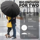 Royal Walk Windproof Large Umbrella For Rain 54 Inch Automatic Open For 2 Person
