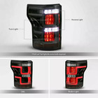 Tail Lights For 2015 2016 2017 Ford F-150 F150 Black Smoke Full Led Rear Lamps