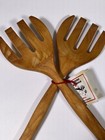 Wooden Salad Serving Set Moose Spoons Handcrafted Kootenay 2 Forks New