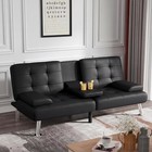 Futon Sofa Bed Modern Folding Futon Set Convertible Recliner Lounge Living Room