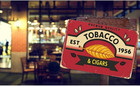 Tobacco Tin Sign branch Botanical Star Cigar Smoke Gentleman Retro Vinta