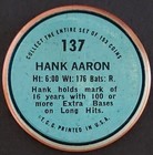 1971 Topps Baseball Coin-  137 Hank Aaron