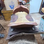 Traditional Western Leather Pleasure trail Saddle  Brown 15 In Seat  No Name  
