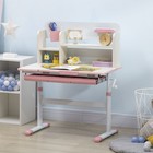 Lift-top Height Adjustable Desk Kids Homework Desk Workstation  Pink