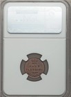 1844 Great Britain 1 2 Farthing Ngc Ms 64 Rb Ex  Eric P  Newman Collection