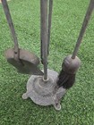 Vintage Antique Sturdy Cast Iron Fireplace Tool Set 3 Piece
