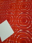 Rare Vintage Mid Century Retro 70s 60s Red Op Art Pair Of Curtains Fabric  Look 