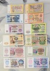 Collection Of Banknotes Ussrrussia 12 Pieces  1961  1992  1993 