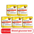 Free-style - Lite Test Strips English Pack 50ct- Exp-01 2027-uk Version-pack 5