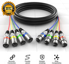 20 Ft 4 Channel Xlr Snake 4 Colored - Premium Xlr Male To Xlr Female Snake Cable