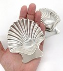 Tiffany   Co Sterling Silver Shell Plates Pair Set Of 2 Vintage Coastal Decor