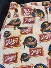 Vintage 70   s Schlitz Cutoff Denim Jeans Shorts Print All Over Hippie