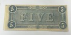 High Unc  the Lincoln Note  Civil War 1864 Five Dollar Confederate Note  7943