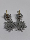Lagos Designer Sterling Silver Stars Dangle Gold Fine Jewelry Earrings 5 4g