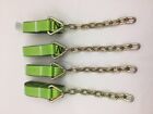 8 Pt Kit 14 Hi-viz Tecnic Webbing Rollback   Flatbed Car Tie-down W  Chain Tails