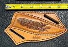 Leather Knife Sheath Pancake Fixed Blade Belt Buck Folding Tool Case Holster