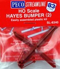 Peco   New 2025   Ho Scale   Code 70-100   Streamline Hayes Train Bumper   2 Pcs
