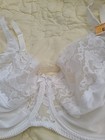 New Vassarette Bra 42c Uw Nylon Lace Satin Second Skin White 75153 Vintage