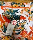 Patpat Men s Tropical Print Board Shorts Orange Leaf Swim Trunks Size L