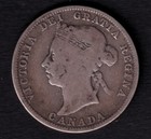 Canada 1900 25c Twenty Five Cents Silver Coin Queen Victoria G  925 Silver
