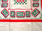Vtg Startex Mcm Red Green Black Checker Board Squares Cotton Kitchen Dish Towel